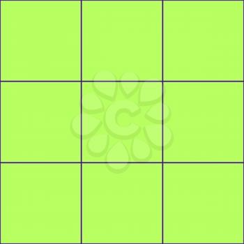 Green square tiles with black joints, seamless abstract background illustration.