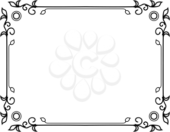 Lines, Scrolls and Swirls Isolated in Black Vector - for Page Decor, Letters, Invitations, Cards, Logo or Menu

