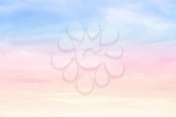Sky bright pastel colors. Summer tropical background