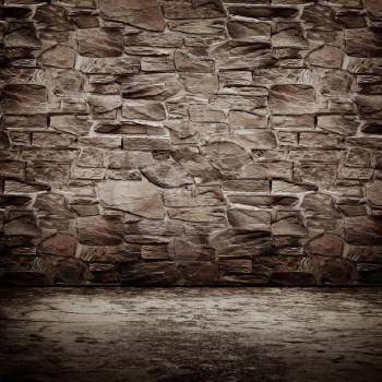 Stone vintage wall 3d rendering. All textures my own