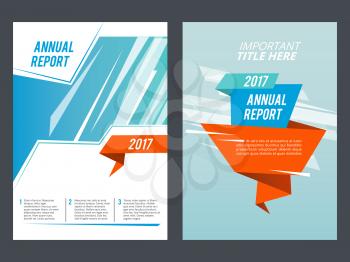 Design presentation. Brochure or annual report layout vector template. Business page presentation design illustration