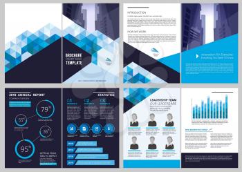 Annual report template. Simple document financial magazine cover business brochure vector design layout. Illustration of report brochure marketing, corporate presentation