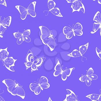 Vector hand drawn linear insect style pattern or background illustration