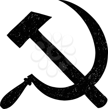 Hammer and sickle - symbol of communism and Soviet Union 