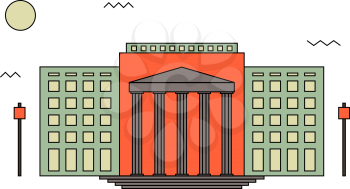 Courthouse or institution, department, ministry in a classical style with columns
