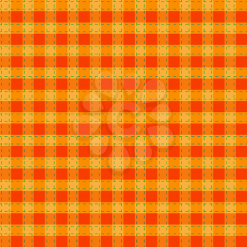 Seamless orange-yellow-green checkered pattern. Endless texture abstract geometric ornament background.
