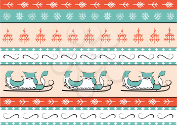 Merry Christmas seamless vintage pattern. Can be used for background, website, greeting card, wrapping paper etc .
