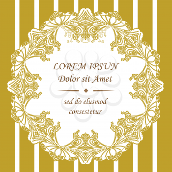 vintage frame design with place fpr text. Template for greeting cards and invitations