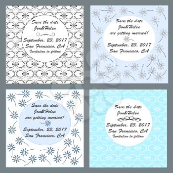 set of save the date card template