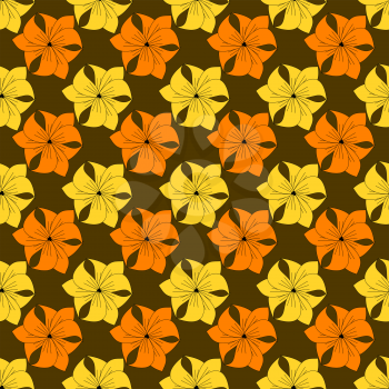 Seamless floral pattern. Endless flowers texture. EPS10