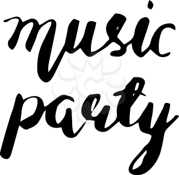 Music party lettering - original handwritten calligraphy for your logo, website, poster or advertisement