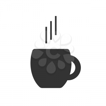 Hot coffee or tea cup icon. Vector EPS10