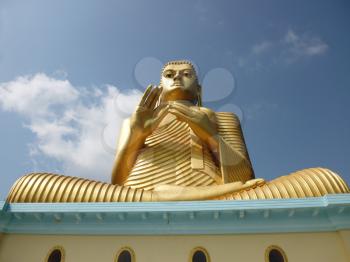 Giant Golden Buddha in Dambulla, Sri Lanka