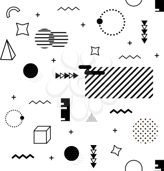 Seamless Memphis background. Abstract pattern fashion 80-90s. It can be used in printing, website background and fabric design.