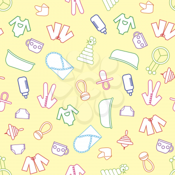 Toys background. Seamless pattern. Can be used for children cloth, website, typography