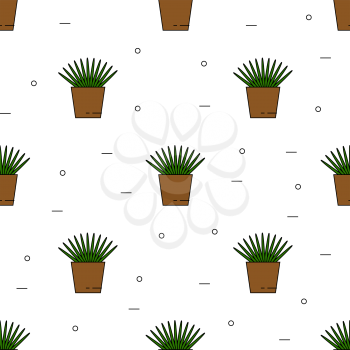 House plants seamless pattern. Can be used for background, website, poster etc.