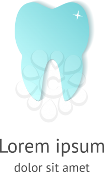 tooth dental logo design. Template for dental clinic.