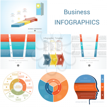 Element Infographics diagram three steps, options, parts, processes. Templates can be used for business process, workflow, banner, diagram, web design, area chart.