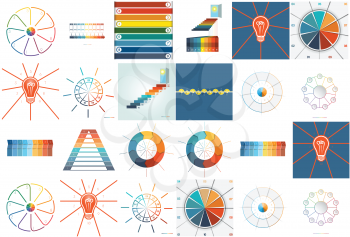 Numbered 24 Templates Infographics with text area nine and ten positions