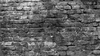 Background of old vintage brick wall in Black And White