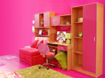 children pink room