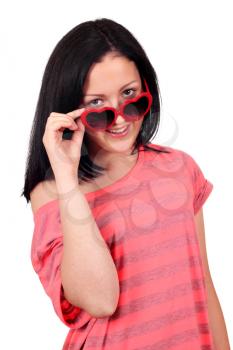 teenage girl with sunglasses