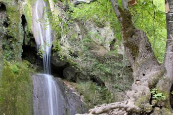 mountain waterfall nature scene