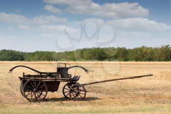 old fire wagon on field