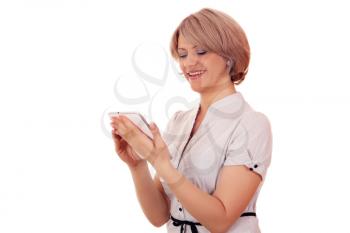 woman with tablet pc