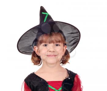 beautiful little girl witch halloween