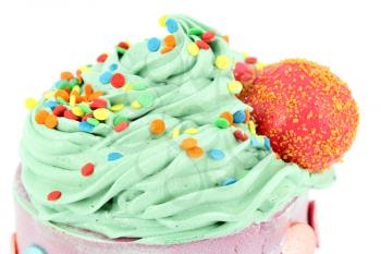 colorful sweet cupcake close up