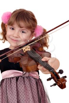 beautiful little girl with violin