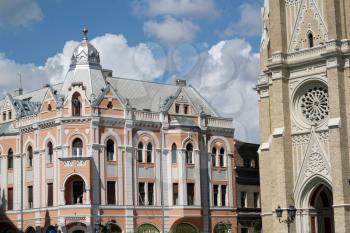 old buildings downtown Novi Sad Serbia