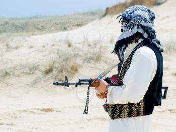 Muslim rebel with rifle