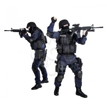 Special weapons and tactics team in action