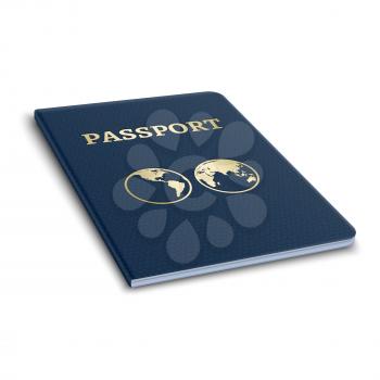 Vector international passport. 3D illustration. National passport and official document passport
