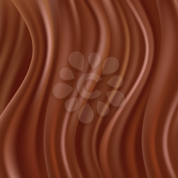 Abstract chocolate vector background. Sweet chocolate and illustration of flowing wavy chocolate