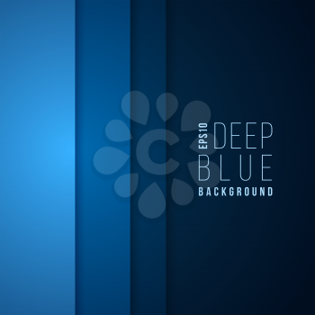Abstract technology vector template blue background. Corporate layout design. Deep blue dark gradient illustration