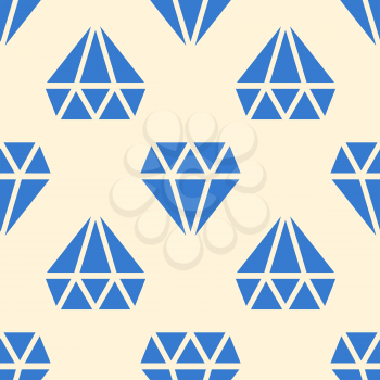 Blue diamonds vector seamless background. Wallpaper texture pattern graphic illustration