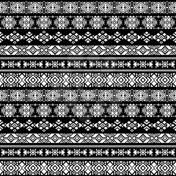 American nativity aztec, tribal peruvian vector seamless pattern. Border pattern tribal of aztec illustration
