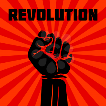 Protest, rebel vector revolution art poster. Design graphic rebellion illustration