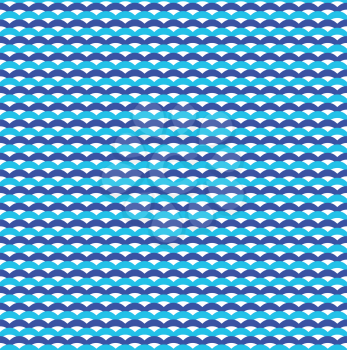 Blue ocean waves marine seamless pattern. Design marine sea background, vector illustration