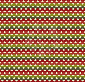 Knitted Christmas seamless pattern in traditional colors. Design background for christmas holiday. Vector illustration