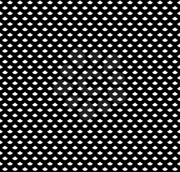 Scales seamless pattern in black and white. Backdrop textile fabric, vector illustration