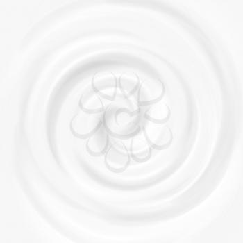 White milk, yogurt, cosmetics product swirl cream vector illustration. Mousse whirlpool and vortex background