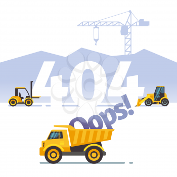 404 error vector not found web page concept. Problem with website illustration