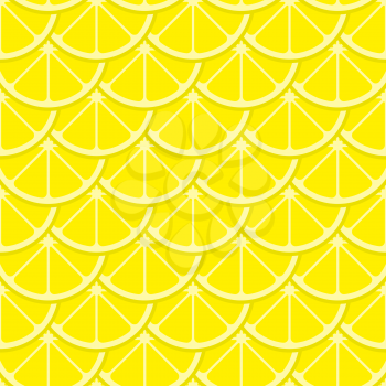 Vector bright lemon slices seamless pattern. Background with natural citrus illustration