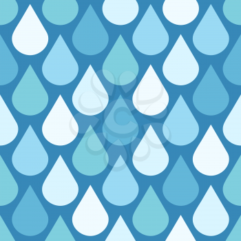 Elegant vector water drops seamless background. Pattern with water rain illustration