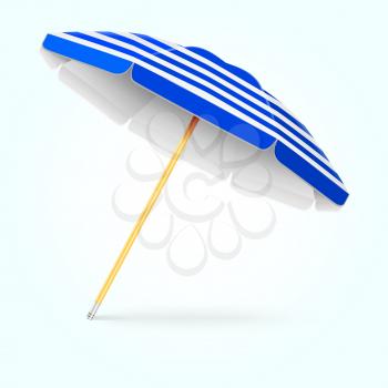 Summer beach umbrella, parasol. Sun protection vector concept. Shade from sunlight illustration