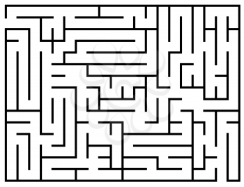 Kids riddle, maze puzzle, labyrinth vector illustration. Labyrinth game for brain, educational game preschool for development